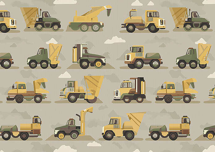 Construction Crew, Tarmac - Twist&Fit Roman Blind - Image 7